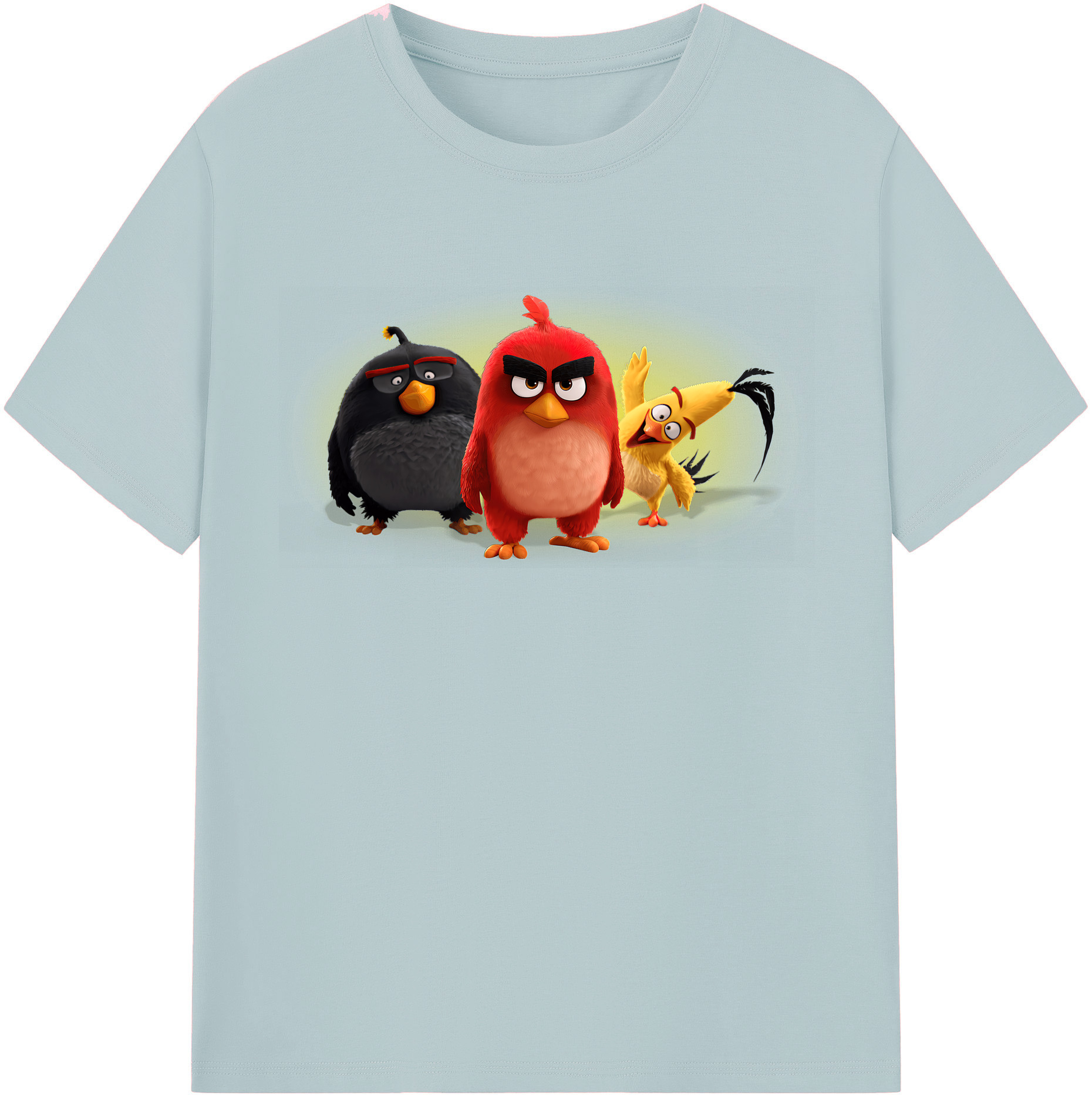 （画像用） Angry Birds アングリーバード 綿100％半袖Tシャツ（フロントプリント）
